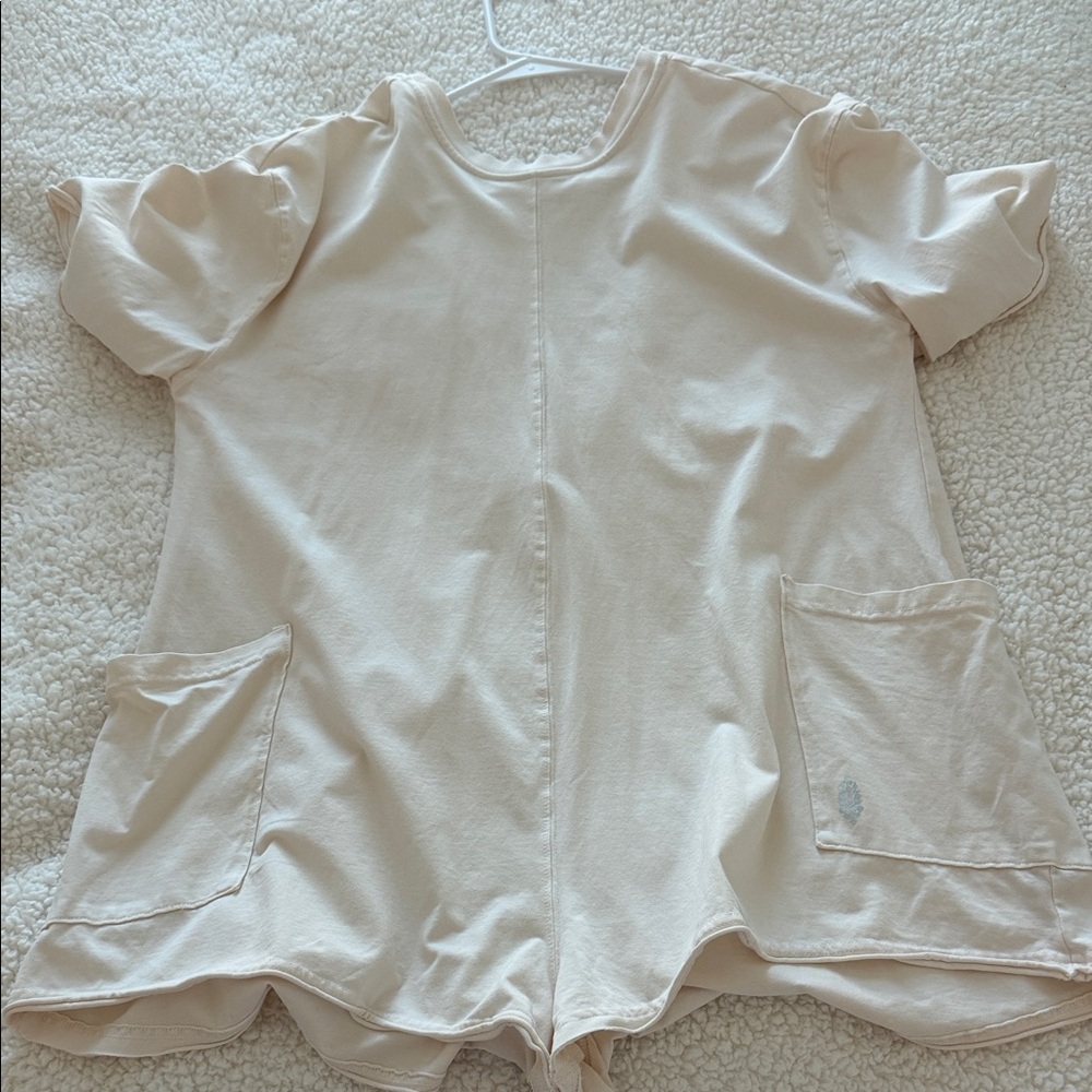 FP Movement by Free People Cream Short Sleeve Top